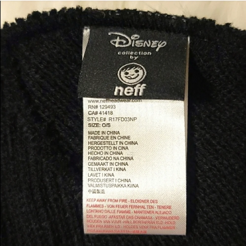NEFF Disney Minnie Mouse Black Beanie